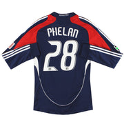 2008 New England adidas Match Issue Home Shirt Phelan #28 L/S
