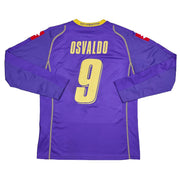 2008/09 Fiorentina Osvaldo #9 *Match Issue* L/S Home Shirt (XL) Lotto