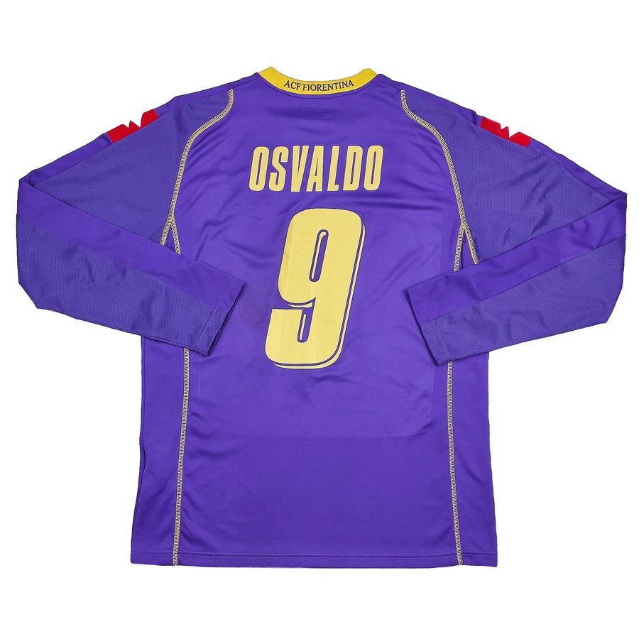 2008/09 Fiorentina Osvaldo #9 *Match Issue* L/S Home Shirt (XL) Lotto