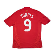 2008/09 Liverpool Torres #9 C/L Home Shirt (L) Adidas