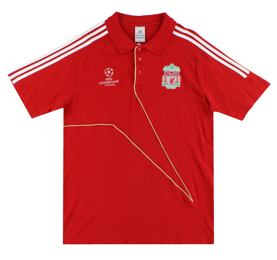 2009-10 Liverpool adidas Champions League Polo Shirt L