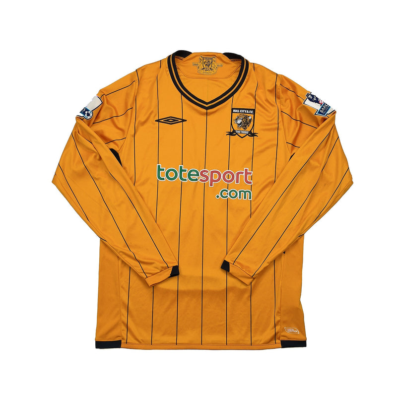 2009/10 Hull City Ghilas #23 *Match Worn Vs Manchester United* L/S Home Shirt (M) Umbro