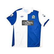 2010/11 Blackburn Rovers Benjani #21 *Match Issue* Home Shirt (XL) Umbro