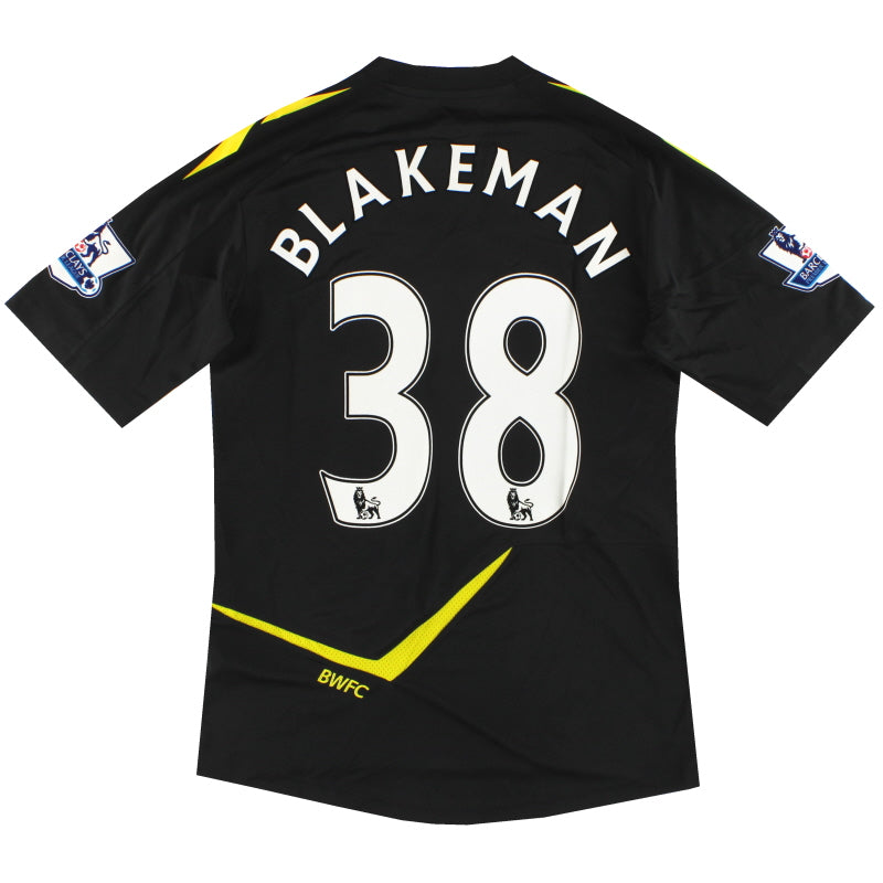 2011-12 Bolton Reebok Player Issue Away Shirt Blakeman #38 *As New* M