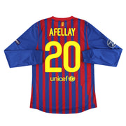 2011-12 Barcelona Nike Player Issue CL Home Shirt Afellay #20 L/S
