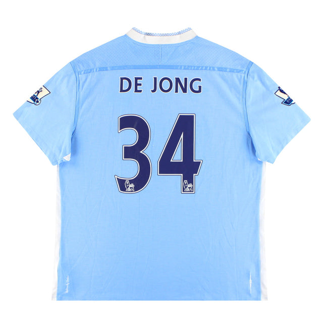 2011-12 Manchester City Umbro Home Shirt De Jong #34 XL