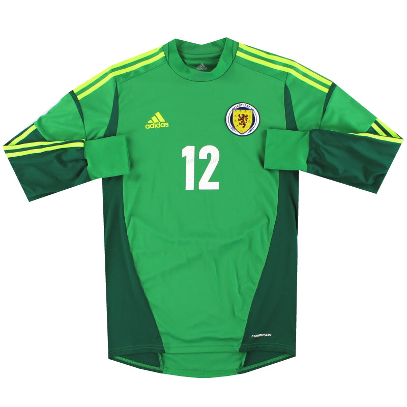 2011-13 Scotland adidas Player Issue Goalkeeper Shirt #12 S