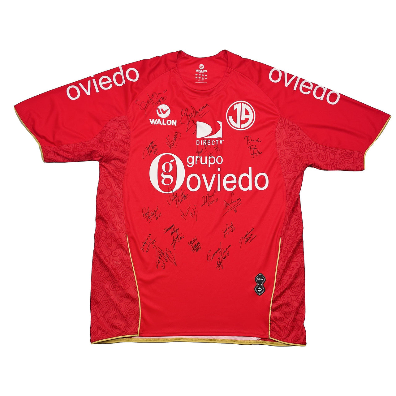 2011/12 Juan Aurich #15 *Squad Signed* Home Shirt (L) Walon