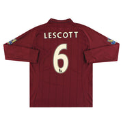 2012-13 Manchester City Umbro Away Shirt Lescott #6 L/S *Mint* L