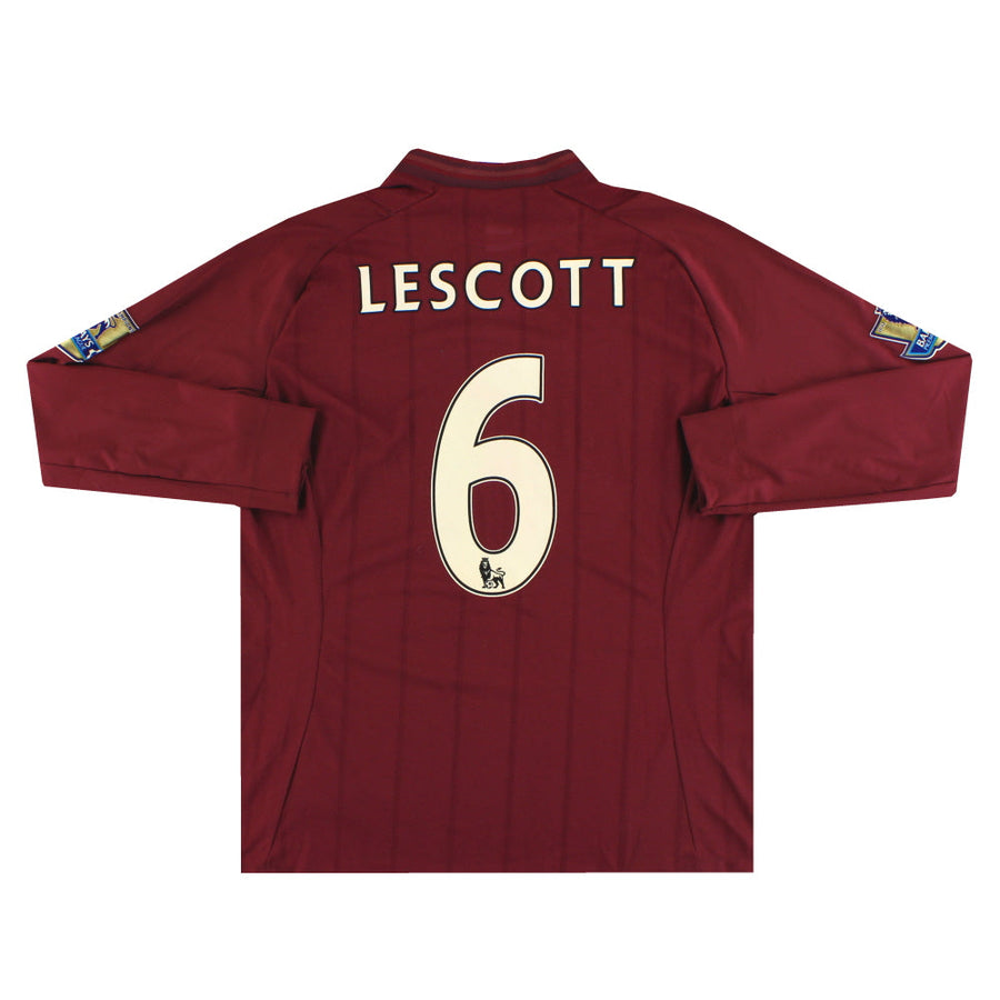 2012-13 Manchester City Umbro Away Shirt Lescott #6 L/S *Mint* L