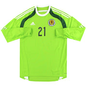 2014-15 Scotland adidas Formotion Player Issue Goalkeeper Shirt #21 *As New* S