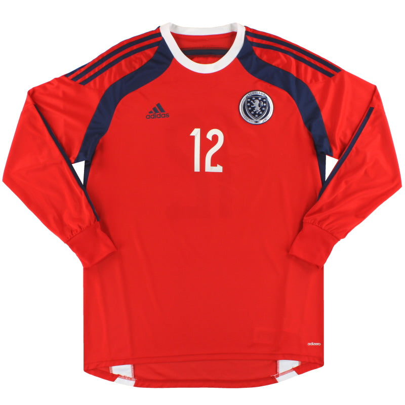 2014-15 Scotland adidas adizero Goalkeeper Shirt #12 *As New* S