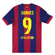 2014-15 Barcelona Home Shirt Suarez #9 S