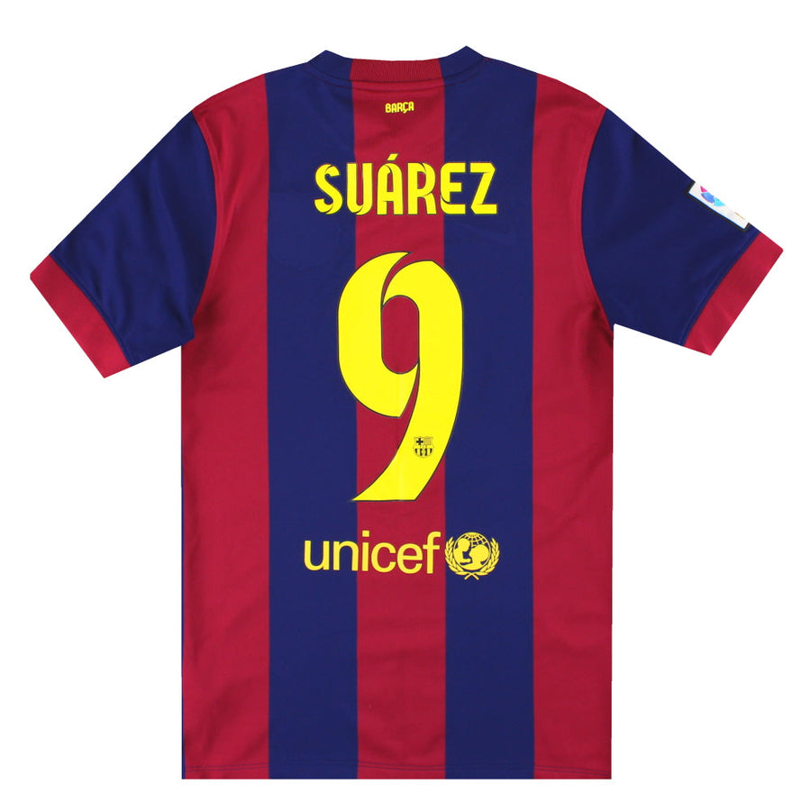 2014-15 Barcelona Home Shirt Suarez #9 S