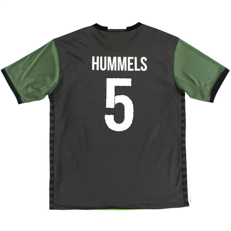 2015-16 Germany adidas Away Shirt Hummels #5 *Mint* M