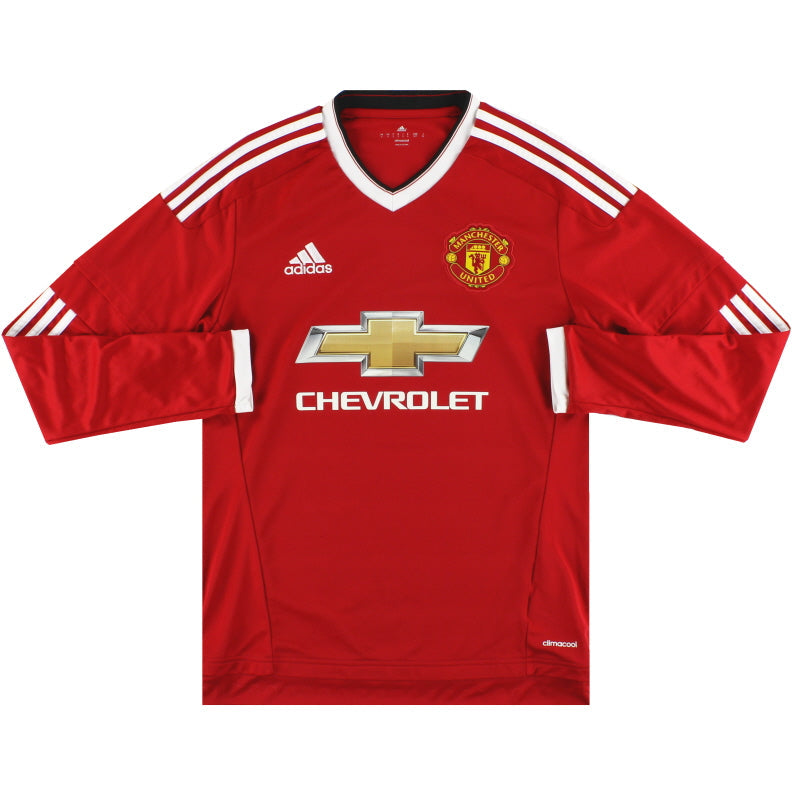 2015-16 Manchester United adidas Home Shirt L/S
