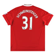 2015-16 Manchester United adidas Home Shirt Schweinsteiger #31 *Mint* S