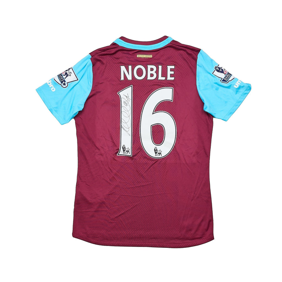 2015/16 West Ham Noble #16 *Match Issue + Signed* Home Shirt (S) Umbro