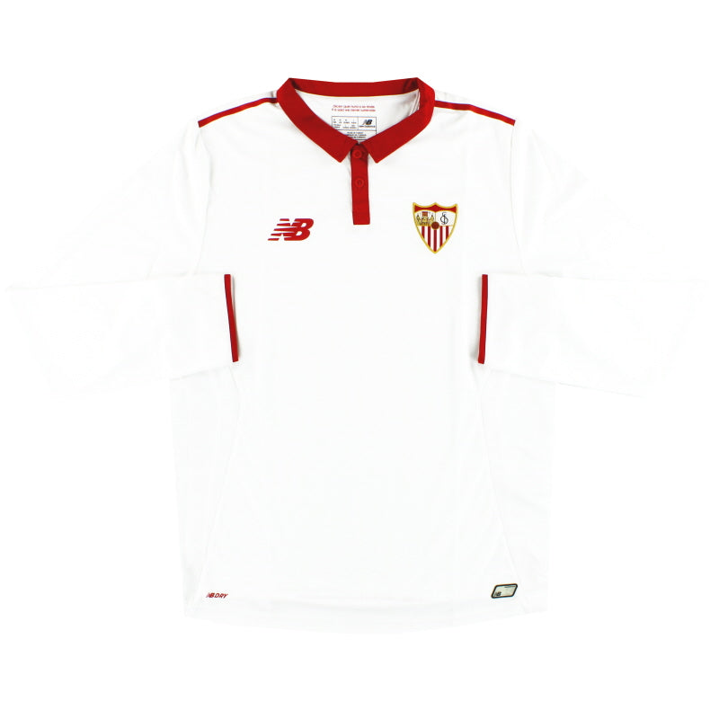 2016-17 Sevilla New Balance Home Shirt L/S *As New* M