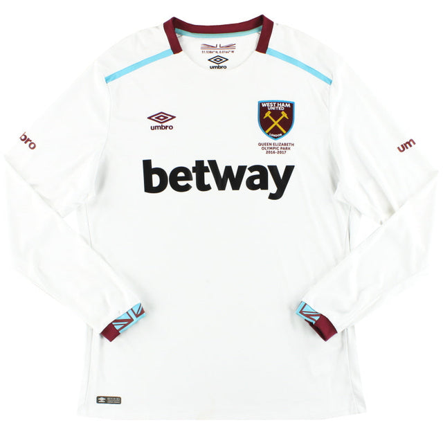 2016-17 West Ham Umbro Away Shirt L/S *Mint* S