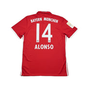 2016/17 Bayern Munich Alonso #14 Home Shirt (M) Adidas