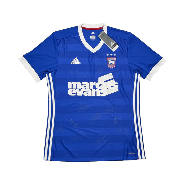 2017/18 Ipswich Town *Bnwt* Squad Signed Home Shirt (L) Adidas