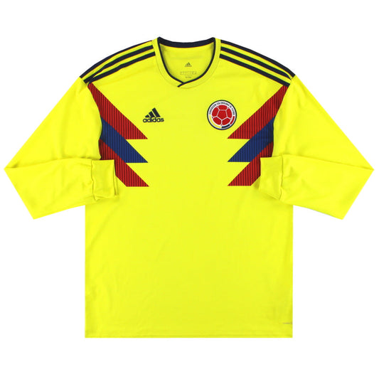 2018-19 Colombia adidas Home Shirt L/S *Mint*