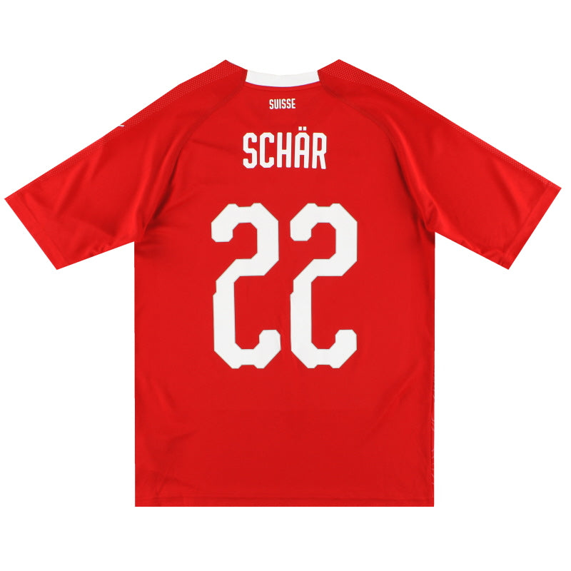 2018-19 Switzerland Puma Home Shirt Schar #22 S