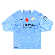 2020-21 Manchester City Puma Home Shirt L/S *Mint* L