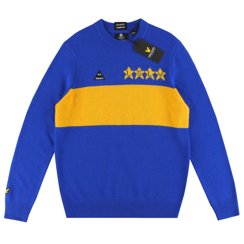 2020 Lyle and Scott x Lovers FC Boca Juniors Chest Stripe Sweater *BNIB* L