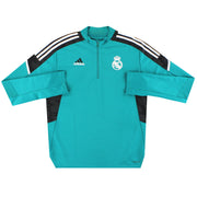 2021-22 Real Madrid adidas 1/4 Zip Training Top *Mint* L