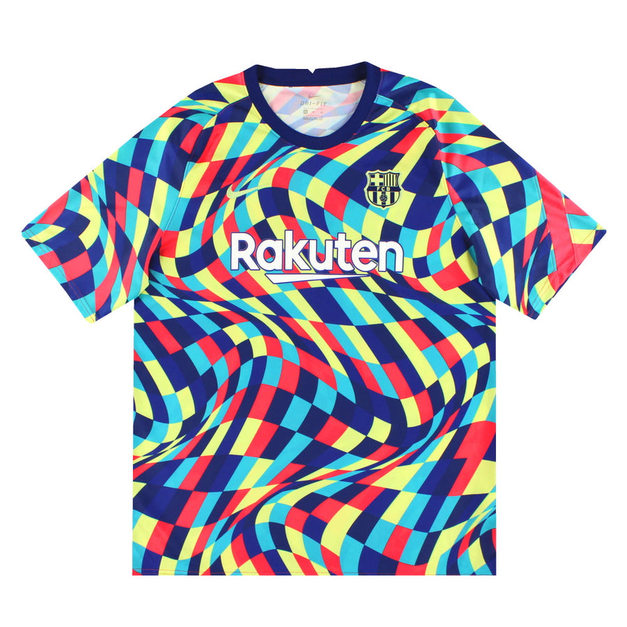 2021-22 Barcelona Nike Pre-Match Shirt XL