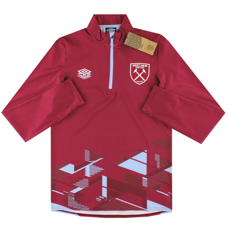 2023-24 West Ham Umbro 1/4 Zip Warm Up Top *w/tags* S