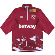 2023-24 West Ham Umbro 1/4 Zip Warm Up Top *w/tags* M
