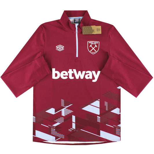 2023-24 West Ham Umbro 1/4 Zip Warm Up Top *w/tags* M
