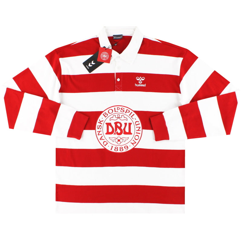 2024-25 Denmark Hummel Rugby Striped Fan Polo *BNIB*