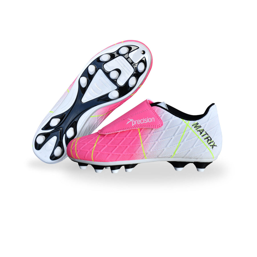 Precision Precision Matrix Junior Football Boots FG/AG - Fuchsia/White/Lime