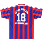 1995-97 Bayern Munich adidas Home Shirt Klinsmann #18 S