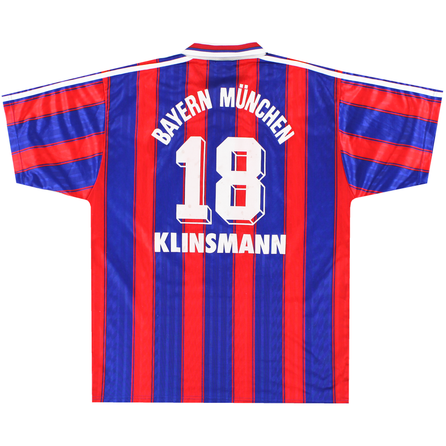 1995-97 Bayern Munich adidas Home Shirt Klinsmann #18 S