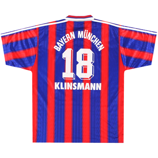 1995-97 Bayern Munich adidas Home Shirt Klinsmann #18 S
