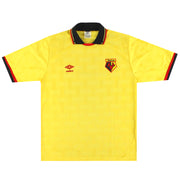 1989-91 Watford Umbro Home Shirt L