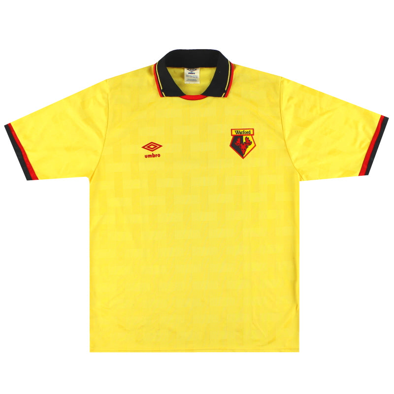 1989-91 Watford Umbro Home Shirt L