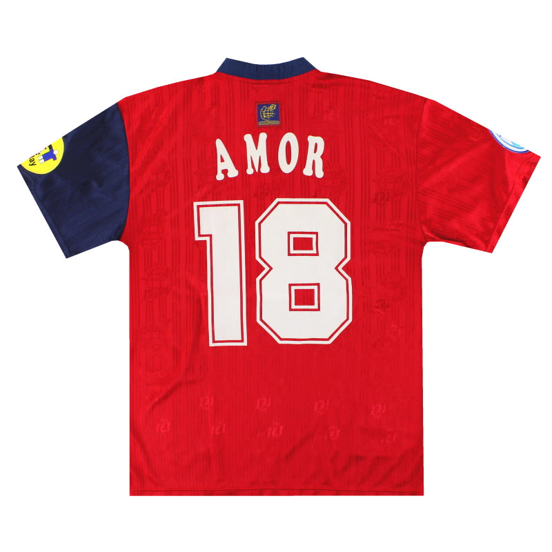1996-98 Spain adidas Home Shirt Amor #18 L