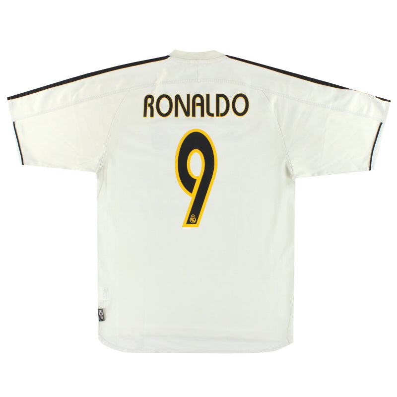 2003-04 Real Madrid adidas Home Shirt Ronaldo #9 M