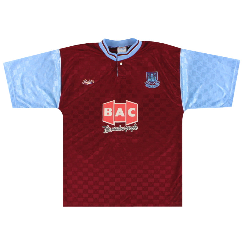 1990-91 West Ham Bukta Home Shirt *Mint* M