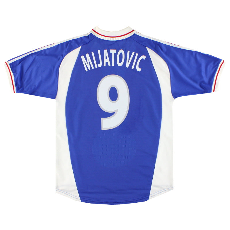 2000-01 Yugoslavia adidas Home Shirt Mijatovic #9 *Mint* M