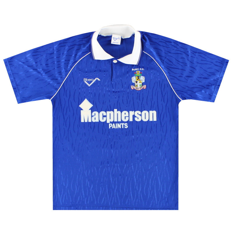 1991-92 Bury Ribero Third Shirt S