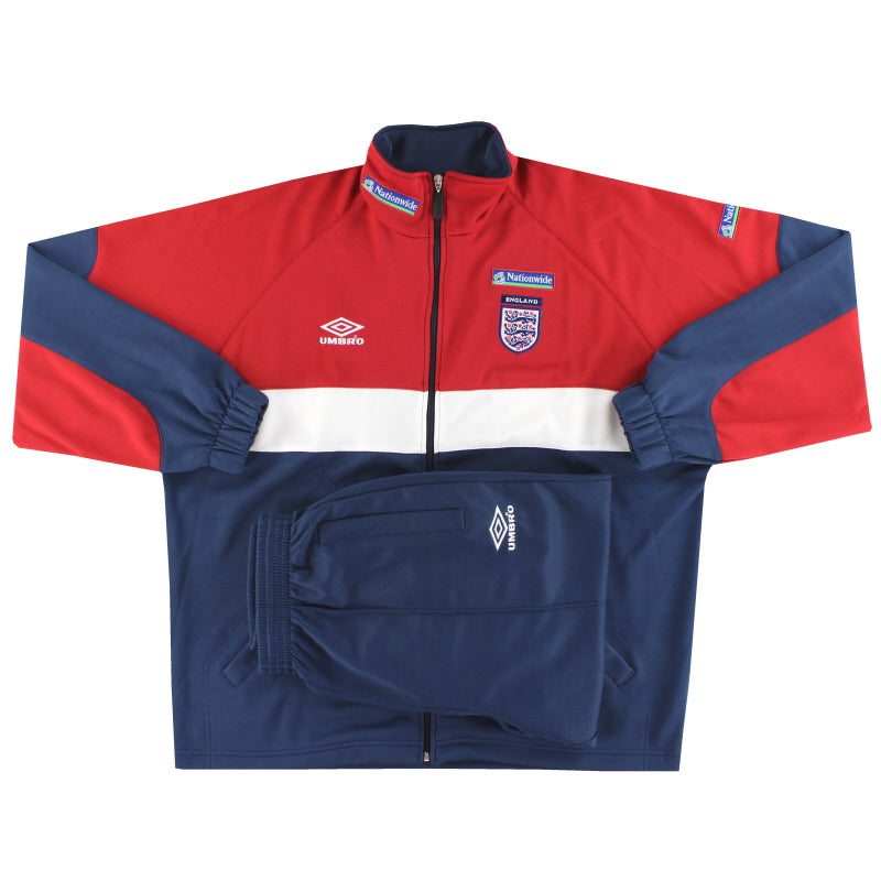 1999-01 England Umbro Player Issue Tracksuit *Mint* L