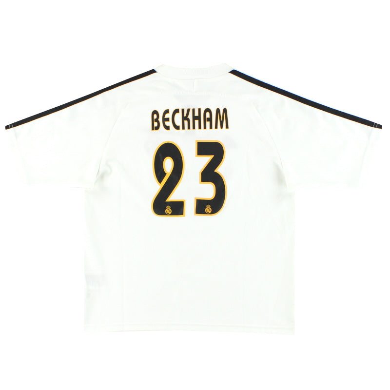 2003-04 Real Madrid adidas Home Shirt Beckham #23 XL.Boys