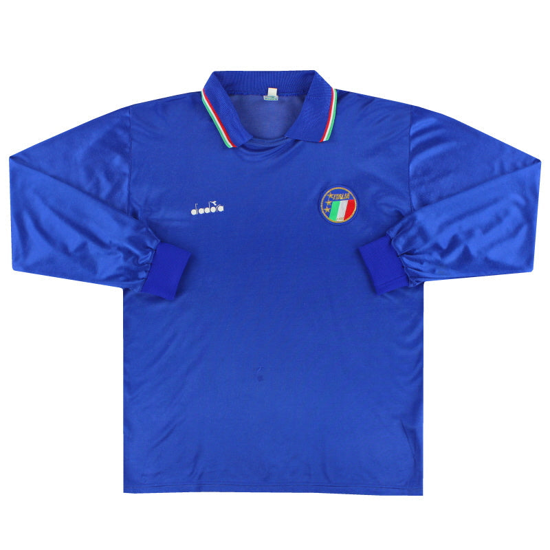 1986-90 Italy Diadora Home Shirt L/S XL